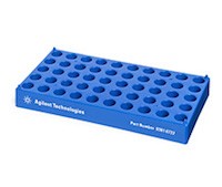 Vial rack, single blue holds 50 standard 12 mm 2 mL vials, stackable.图片