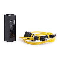 石英流通池,矩形孔,11 x 6.5 mm,10 mm光程,M6螺纹入口和出口,长400 mm的入口/出口管线,715µL,z方向高度20 mm图片