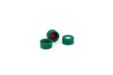 Cap, screw, green, PTFE/silicone septa, 100/pk图片