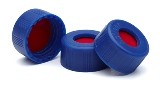 Cap, screw, blue, certified, PTFE/silicone/PTFE septa, 500/pk图片