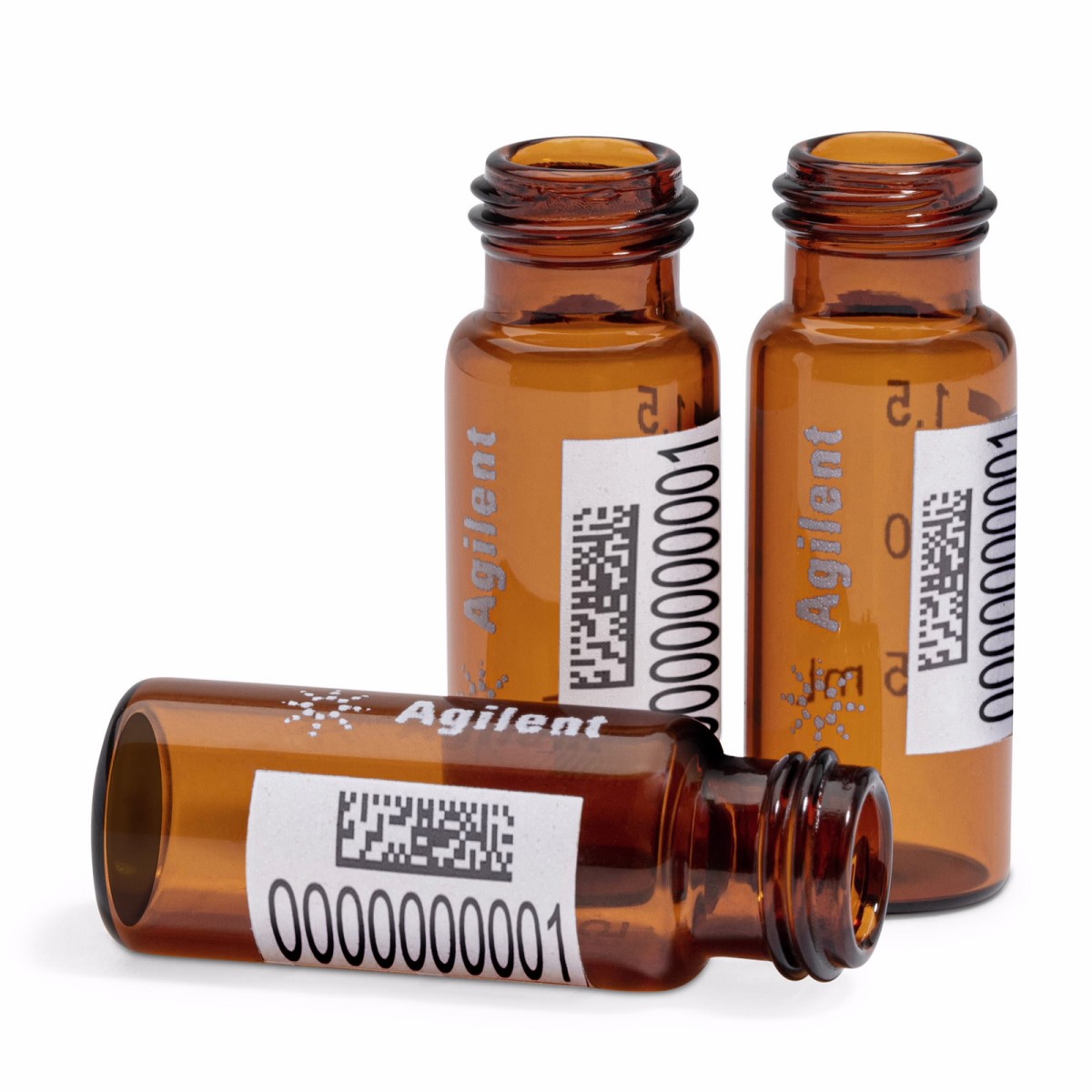 样品瓶,螺口,棕色,带书写签,经认证,2 mL图片