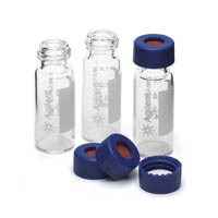 MS analyzed vial kit. Includes 2 mL clear screw top vials with write-on spots, blue caps, PTFE/silicone septa. 100 of each图片