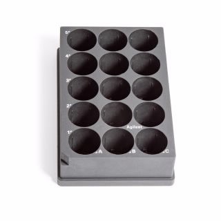 Vial plate, for 15 x 6 mL vials, low profile, nonstackable图片