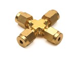 1/8英寸四通接头,黄铜图片