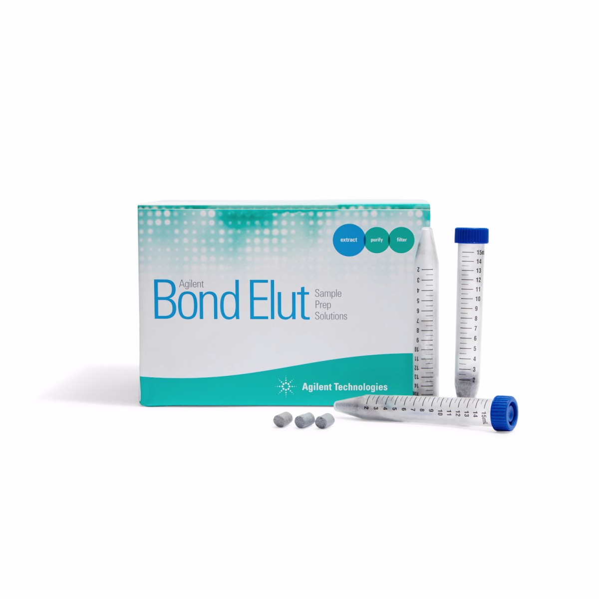 QuEChERS dSPE试剂盒,15 mL,用于高色素含量样品(类EN方法),带陶瓷均质子,50/包,含45 mg Carbon S,855 mg MgSO4,150 mg PSA图片