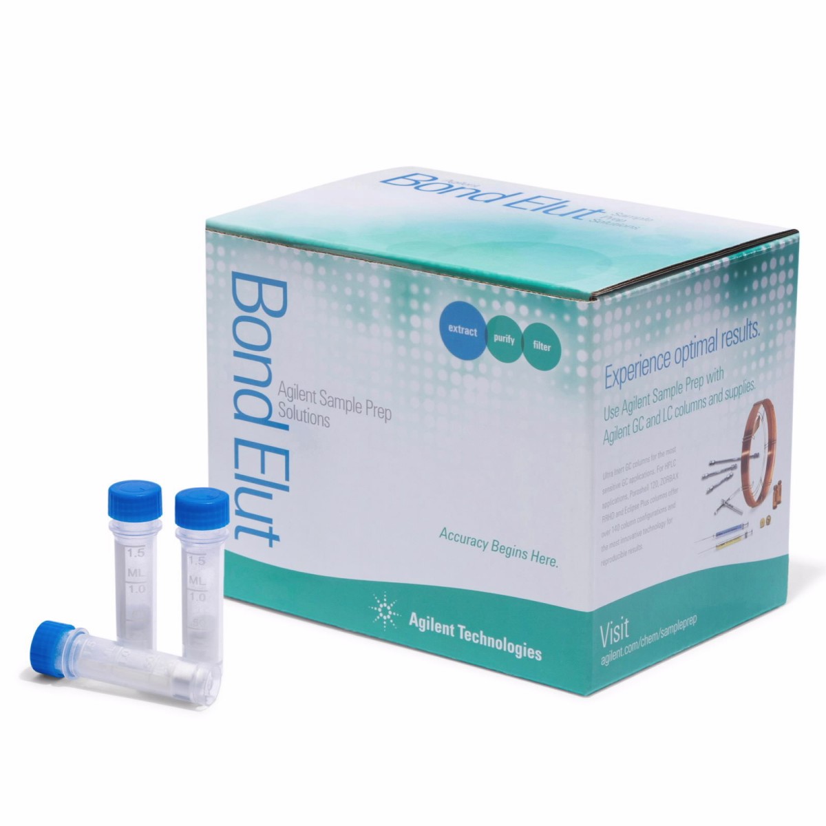 QuEChERS分散试剂盒,一般水果和蔬菜,AOAC方法,2 mL,100/包图片