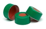 Crimp cap, green, PTFE/silicone/PTFE, 11 mm, 1,000/pk图片