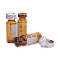 MS analyzed vial kit. Includes 2 mL amber crimp top vials, aluminum caps, PTFE/silicone septa. 100 of each图片