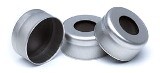 Cap, crimp, silver aluminum, certified, 11 mm, black FPM septa, 100/pk图片