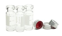 Crimp top vial kit, 2 mL, clear vials, silver caps, PTFE/silicone septa, 100/pk图片