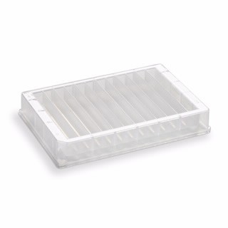 储液槽,12列,聚丙烯,7 mL/列,最大84 mL,金字塔形底部设计,19 mm高,经辐射灭菌,25/包图片