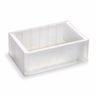 Reservoir, unique 3 cavity, polypropylene, 2 control wells 7 mL each, and 273 mL main well, 384 pyramid base geometries, 44 mm height, 25/pk图片