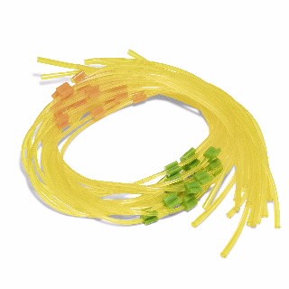 耐高浓度酸的PVC Solvaflex蠕动泵管线,带扩口端的橙色/绿色接头,15/包图片