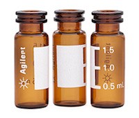 Vial, snap top, amber, write-on spot, deactivated (silanized), 2 mL, 100/pk图片