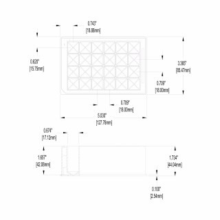 存储/反应微孔板,24孔,聚丙烯,10 mL/方形孔,金字塔形底部,44 mm高,5/包,用于201272-100样品包.图片