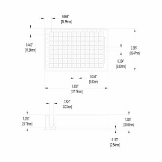 存储/反应微孔板,96孔,超高纯度聚丙烯,1 mL/方形孔,锥形底,31 mm高,5/包,用于201276-100样品包.图片