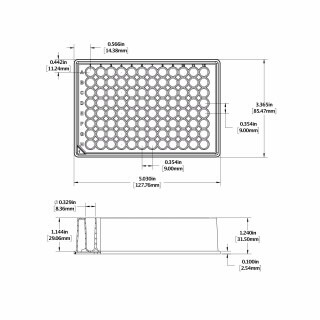 存储/反应微孔板,96孔,聚丙烯,1 mL/圆形孔,圆底,32 mm高,5/包,用于203426-100样品包.图片