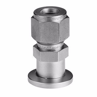 KF到Swagelok转接头,NW 25KF法兰到0.25英寸Swagelok,长1.47英寸图片