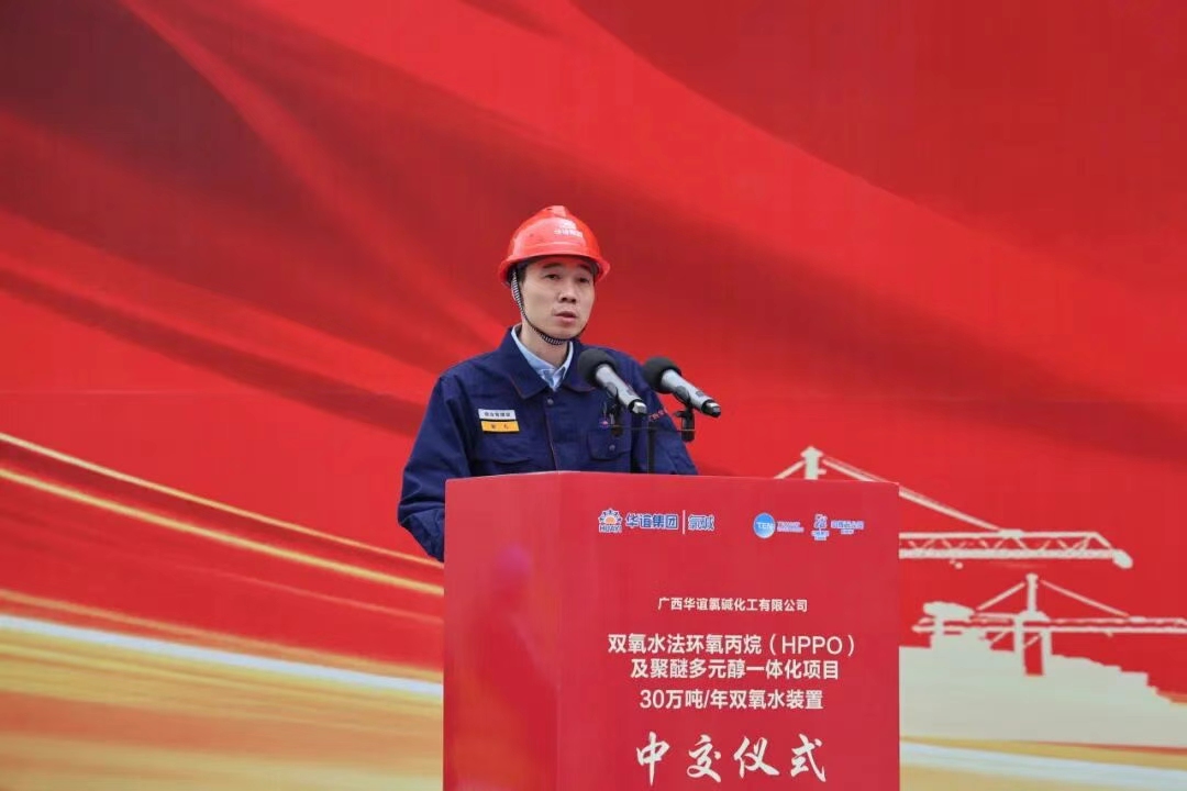 广西氯碱HPPO项目30万吨/年双氧水装置顺利完成中交