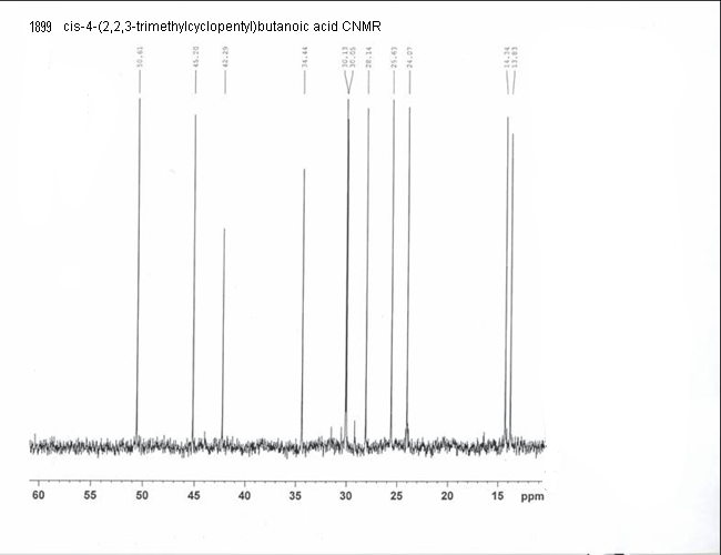 4-((1R,3S)-2,2,3-trimethylcyclopentyl)butanoic acid光谱图1