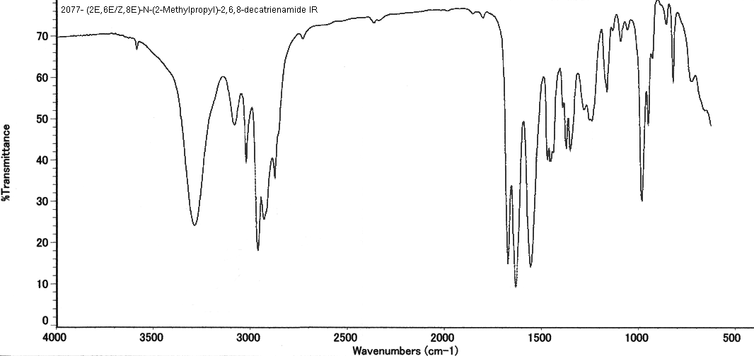 (1Z,2E/6Z,8E)-N-(2-Methylpropyl)deca-2,6,8-trienimidic acid光谱图1