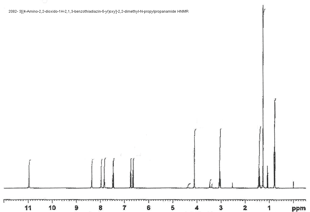 3-(4-Amino-1H-benzo[c][1,2,6]thiadiazin-5-yloxy-2,2-dimethyl-N-propylpropanamide-2,2-dioxide光谱图2