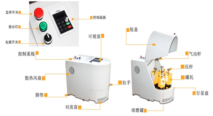 德科仪器 DECO-PBM-V-6L-A 轻型行星式球磨机