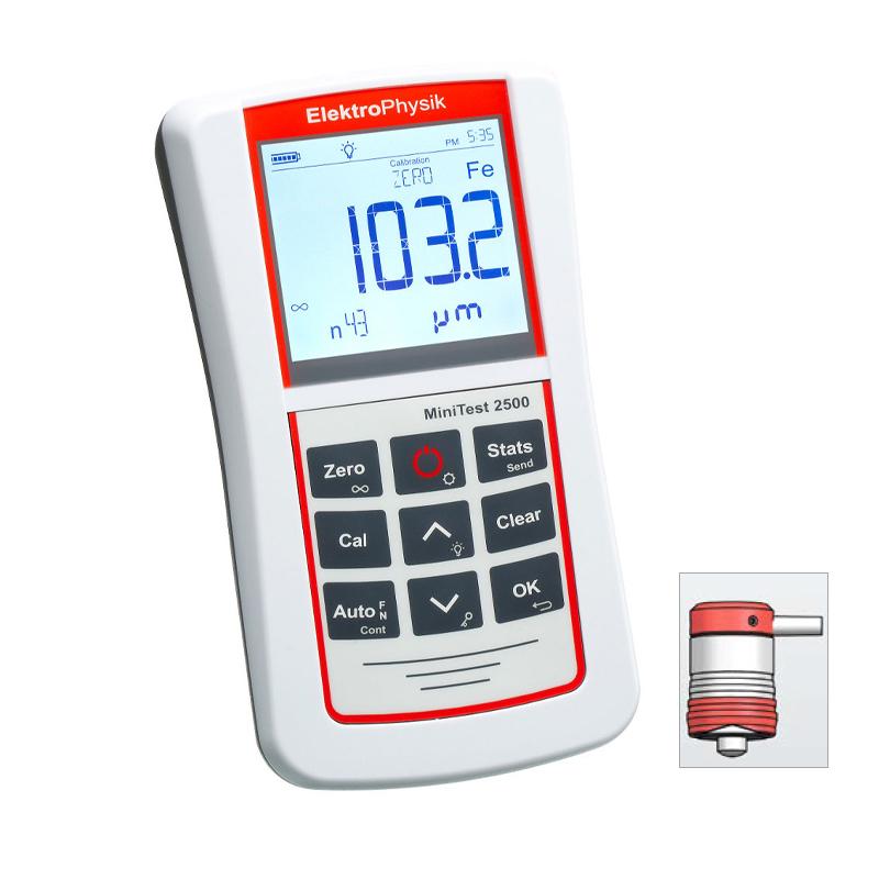 MiniTest 2500 N10 EPK,涂层测厚仪,有色金属上的橡胶,塑料,玻璃等绝缘层图片