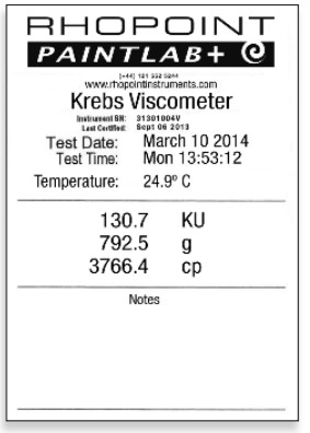 Rhopoint krebs粘度计打印机